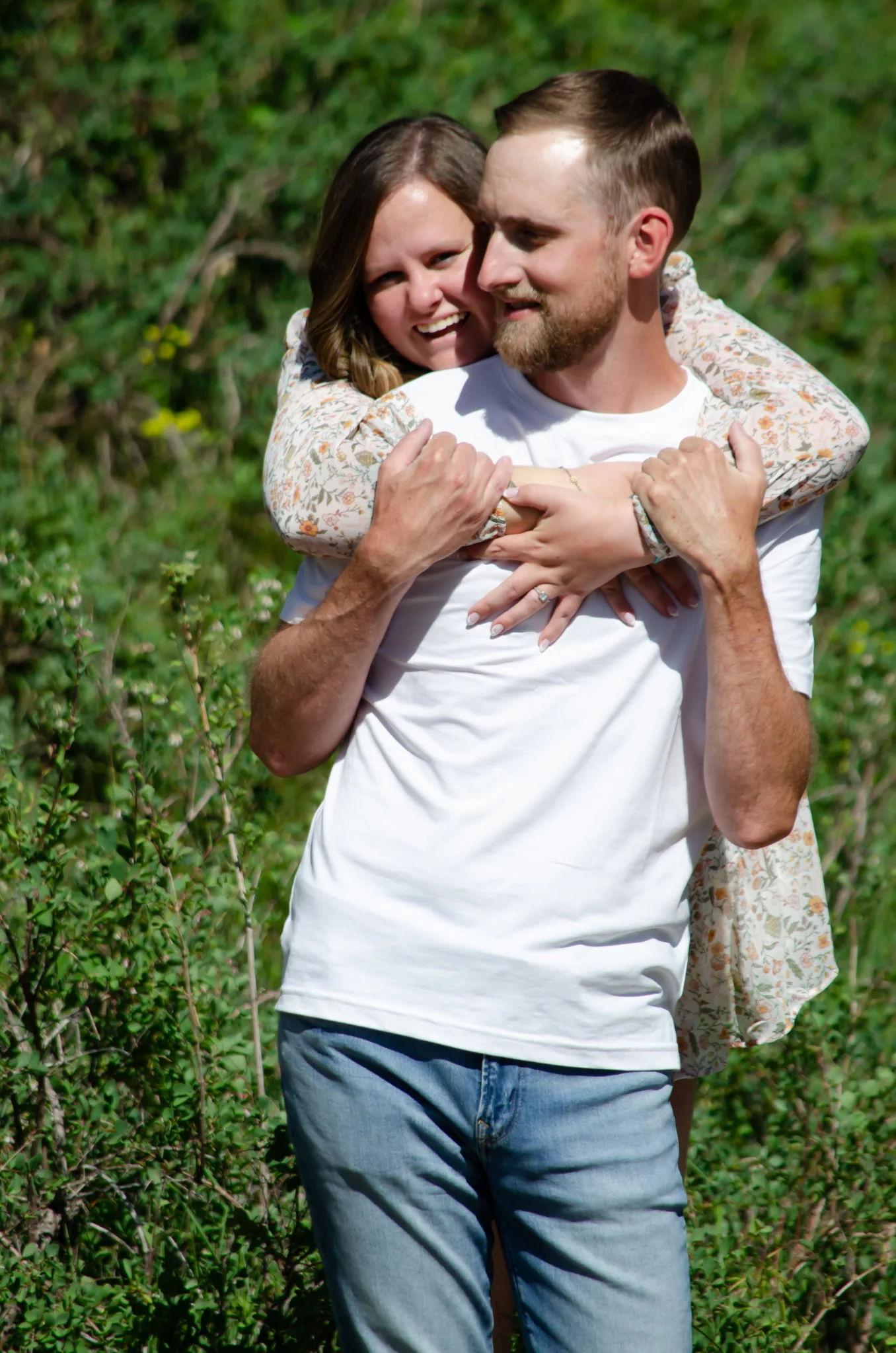 Tiff and Mitch smiling together
